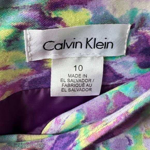 Calvin Klein Purple Multi Coloured Pencil Skirt - Picture 4 of 5